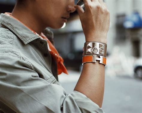 hermes bracelet men leather|men's designer bracelets Hermes.